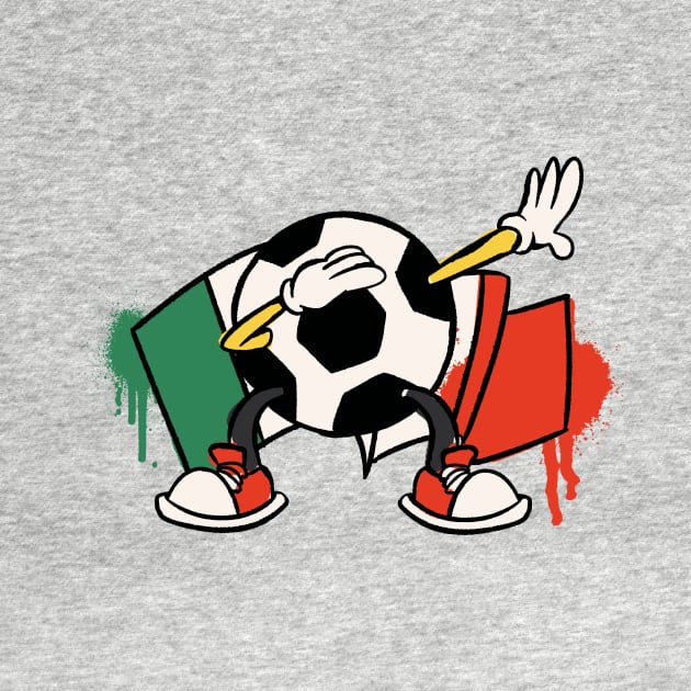 Dabbing Soccer Ball Cartoon Mexico Mexican Flag Football by Now Boarding